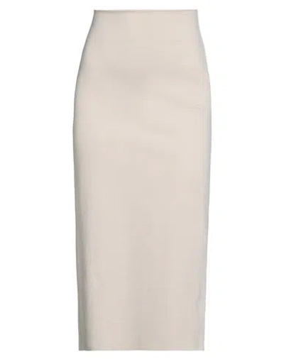 Merci Italia Woman Midi Skirt Off White Size S Viscose, Nylon, Elastane