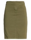Merci Italia Woman Mini Skirt Military Green Size 8 Polyester, Elastane In Green