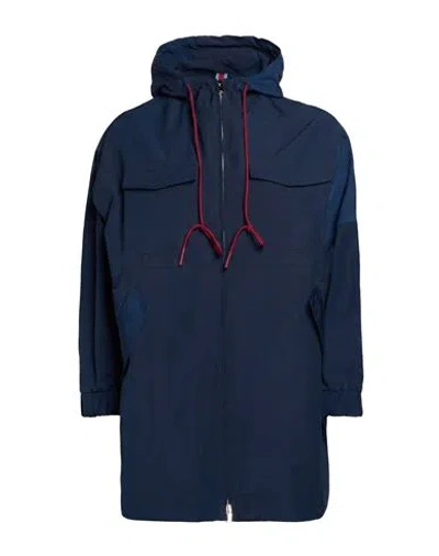 Merci Italia Woman Overcoat & Trench Coat Navy Size Xs Polyester, Cotton