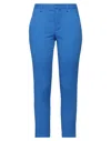 Merci Italia Woman Pants Bright Blue Size 6 Cotton, Nylon, Elastane In Blue