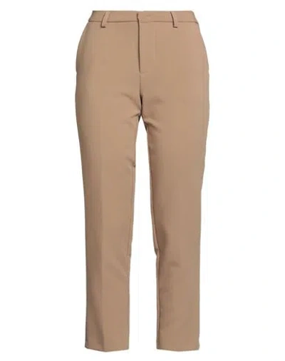 Merci Italia Woman Pants Camel Size 4 Polyester, Viscose, Elastane In Neutral