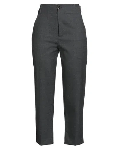 Merci Italia Woman Pants Charcoal Size 6 Polyester, Wool, Elastane In Gray