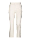 Merci Italia Woman Pants Ivory Size 4 Cotton, Elastane In White