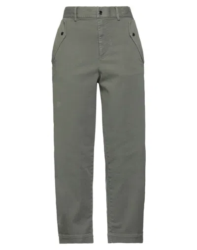Merci Italia Woman Pants Military Green Size 8 Cotton, Elastane