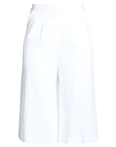Merci Italia Woman Pants Off White Size 6 Viscose, Linen