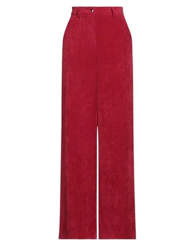 Merci Italia Woman Pants Red Size 4 Polyester, Elastane