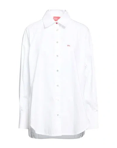 Merci Italia Woman Shirt Off White Size L Cotton, Elastane