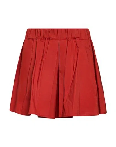 Merci Italia Woman Shorts & Bermuda Shorts Rust Size S Cotton, Elastane In Red