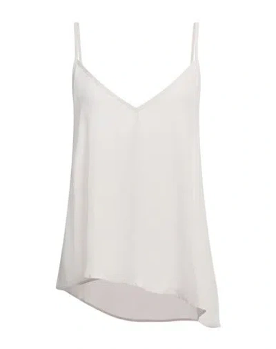 Merci Italia Woman Top Ivory Size L Acetate, Silk In White