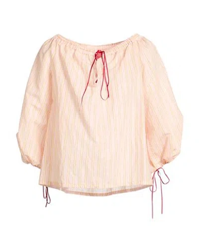 Merci Italia Woman Top Light Pink Size S Cotton, Polyester