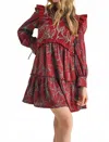 Merci Laurel Mini Dress In Red In Red