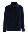 Merci Classic-collar Jacket In Blue