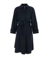 Merci Belted-detail Coat In Black