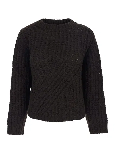 Merci Maglia Textured Knit Knitwear In Brown