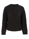 Merci Maglia Textured Knit Knitwear In Brown