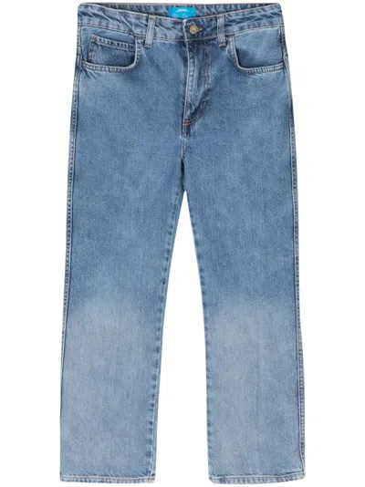 Merci Mid-rise Cropped Jeans In Blue