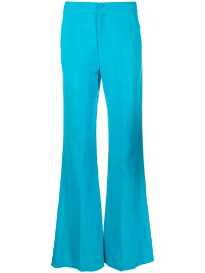 Merci Mid-rise Flared Trousers In Blau