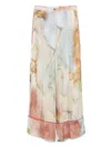 Merci Multicolour-print Trousers In Brown