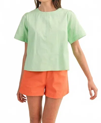 Merci Palm Springs Top In Apple Green