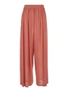Merci Red Pants With All-over Striped Motif And Elastic Waist In Fabric Woman In Pink