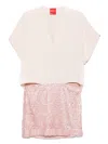 Merci Panelled Mini Dress In Pink