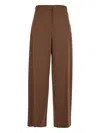 Merci Patch Pocket Cotton Trousers In Brown