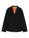 Merci Peak-lapel Double-breasted Jacket In Black