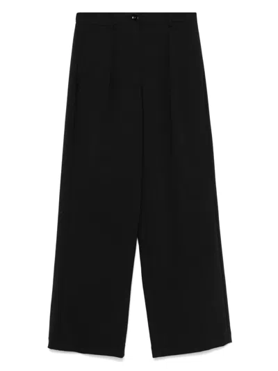 Merci Pleat-detailed Trousers In Black
