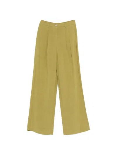 Merci Pleated Trousers In Green