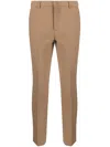 Merci Pressed-crease Slim-fit Trousers In Brown
