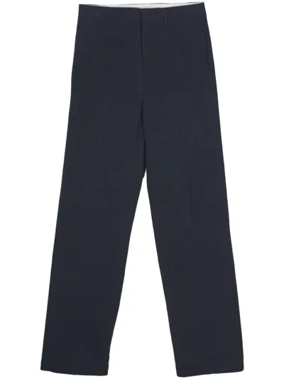 Merci Pressed-crease Straight-leg Trousers In Blue