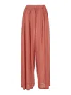 Merci Red Pants With All-over Striped Motif And Elastic Waist In Fabric Woman In Pink