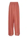 Merci Red Pants With All-over Striped Motif And Elastic Waist In Fabric Woman In Pink