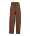 Merci Patch Pocket Cotton Trousers In Brown