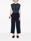Merci Semi-sheer Shirt In Blue