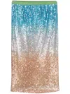 Merci Sequin-embellished Midi Skirt In Blue