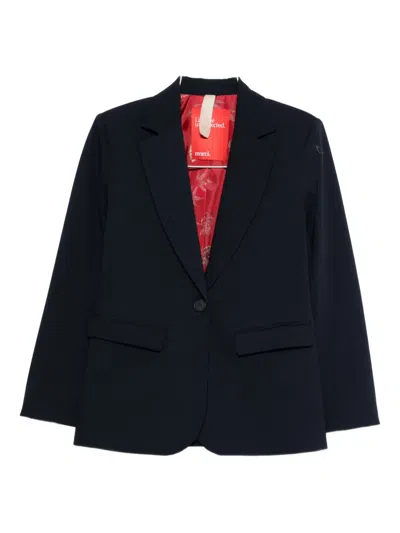 Merci Single-breasted Blazer In Blue