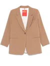 Merci Single-breasted Blazer In Brown