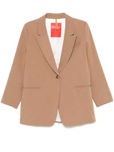 Merci Single-breasted Blazer In Brown