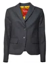 Merci Single-breasted Blazer In Gray