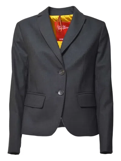 Merci Single-breasted Blazer In Gray