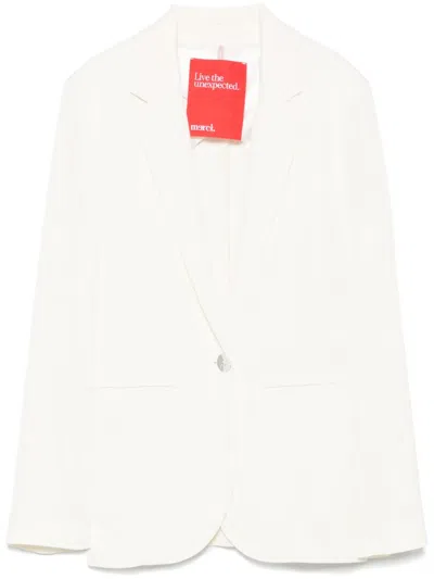 Merci Single-breasted Blazer In White
