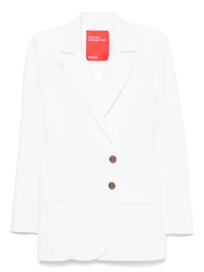 Merci Single-breasted Blazer In White