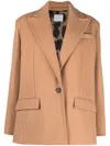 Merci Single-breasted Felted Coat In Brown