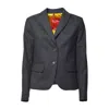 Merci Sleek Anthracite Jacket With Modern Cut And Fitted Silhouette In Gray