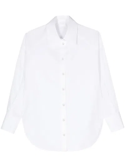 Merci Spread-collar Poplin Shirt In White