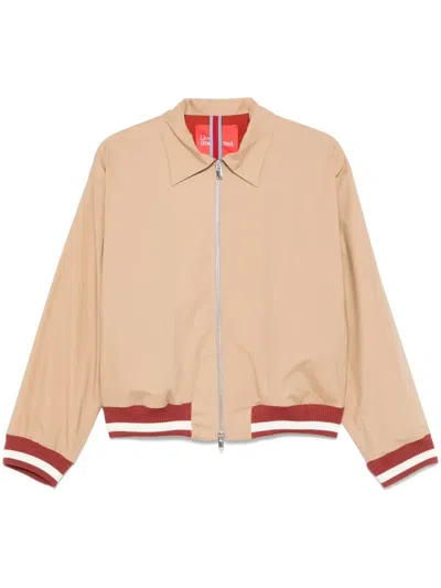 Merci Stripe-trim Jacket In Neutrals
