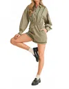 Merci Striped Days Golden Romper In Green In Green