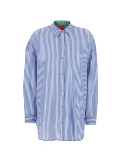 Merci Striped Long-sleeve Shirt In Blue