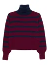 Merci Striped Roll-neck Sweater In Multi